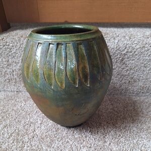 Vintage 1994 Anne Bullock Dancing Wind Studio Raku Pottery Walla Walla